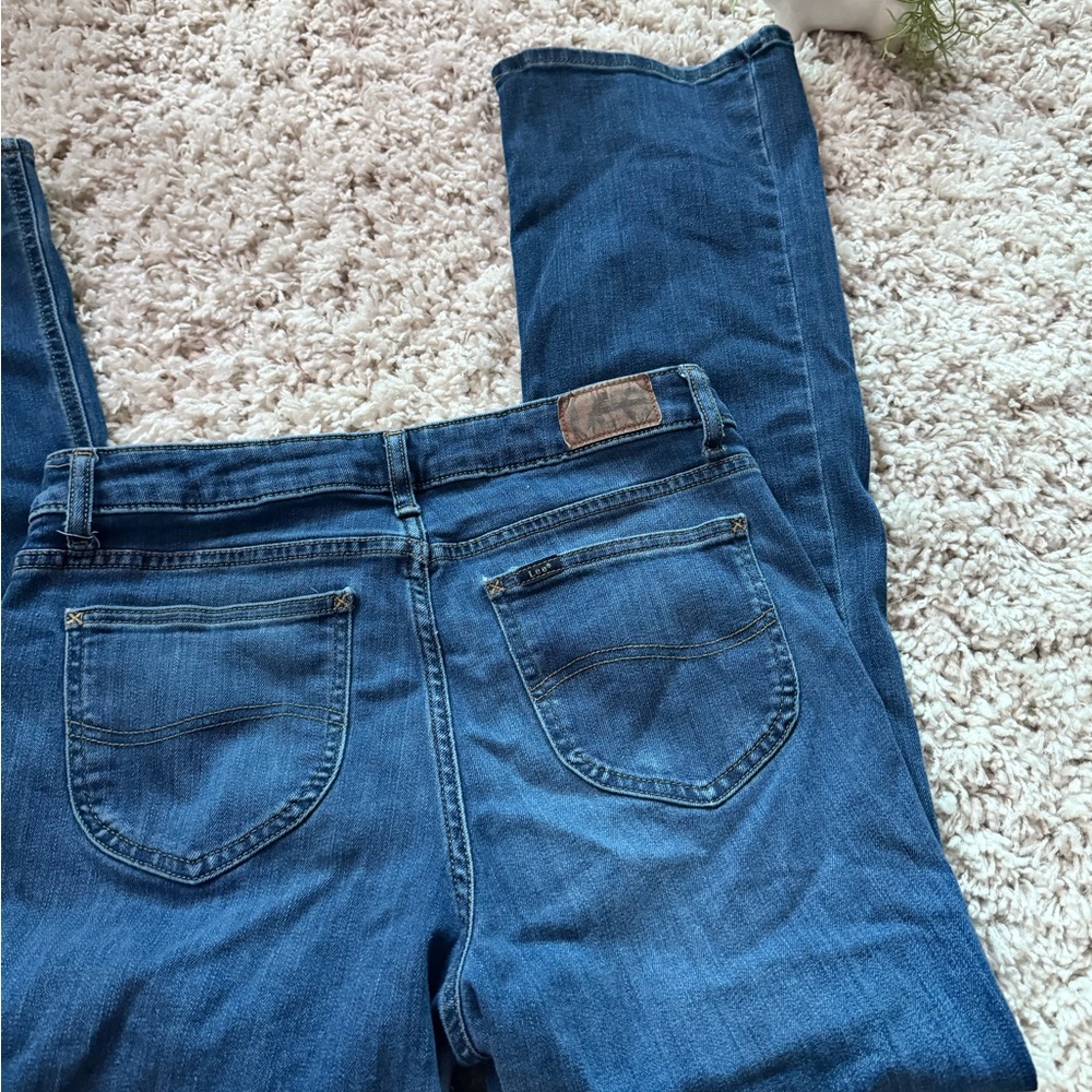 Lee blue boot cut denim cute dark wash regular fit boot cut jeans. Size … - Picture 5 of 5
